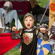 Medieval Festival Boy in a knight's costume