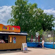 Trampoline at the lake